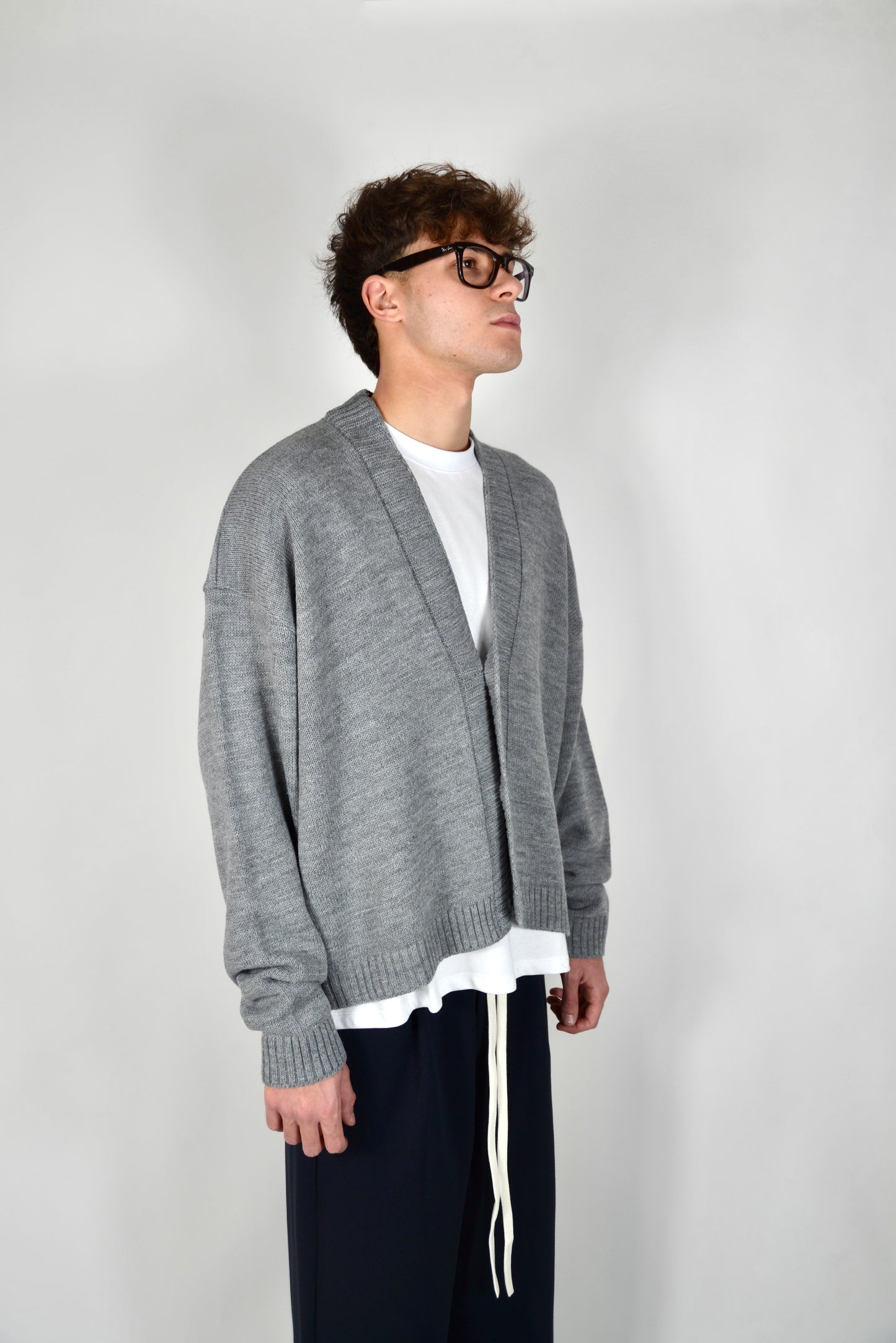 Cardigan Cropped Kareem Grigio