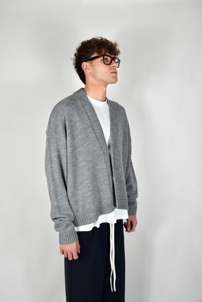Cardigan Cropped Kareem Grigio