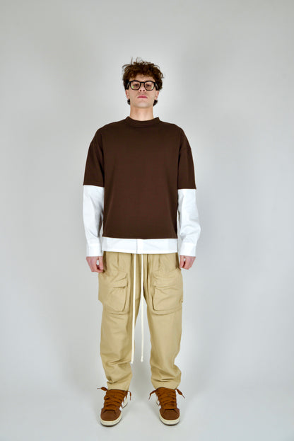 Cargo Frontale Fondo Ampio Beige