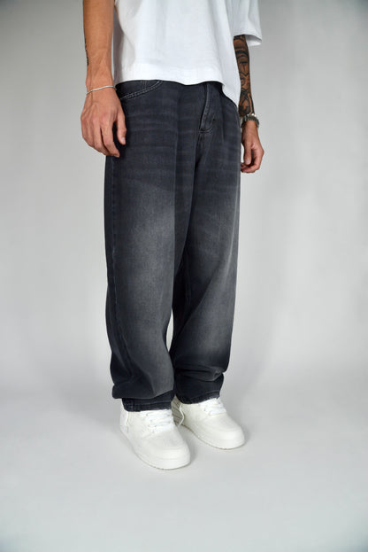 Jeans Baggy Fit Nero Slavato