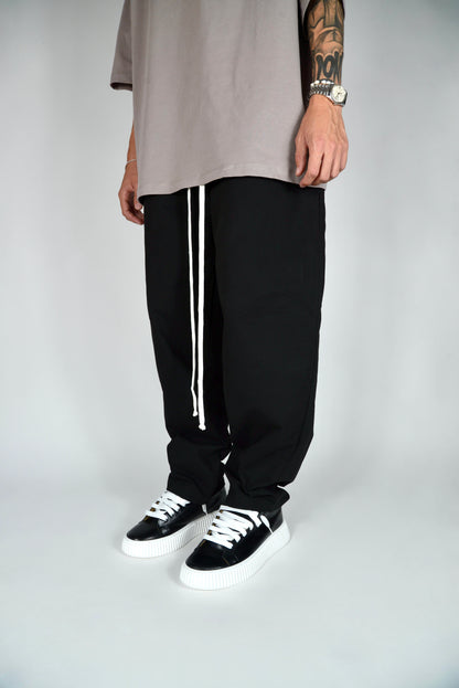 Pantalaccio In Cotone Fondo Ampio Nero
