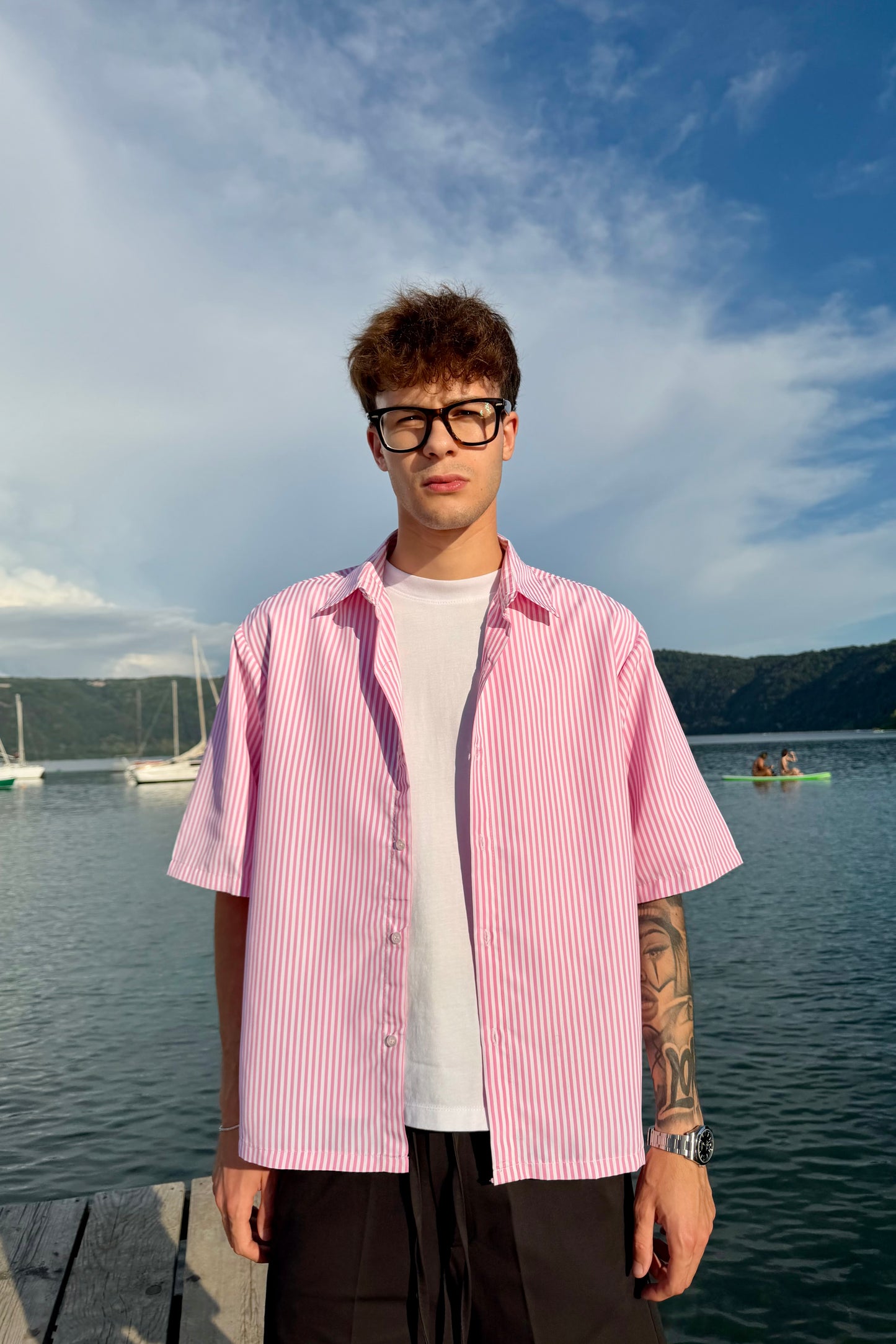 Camicia Millerighe Rosa