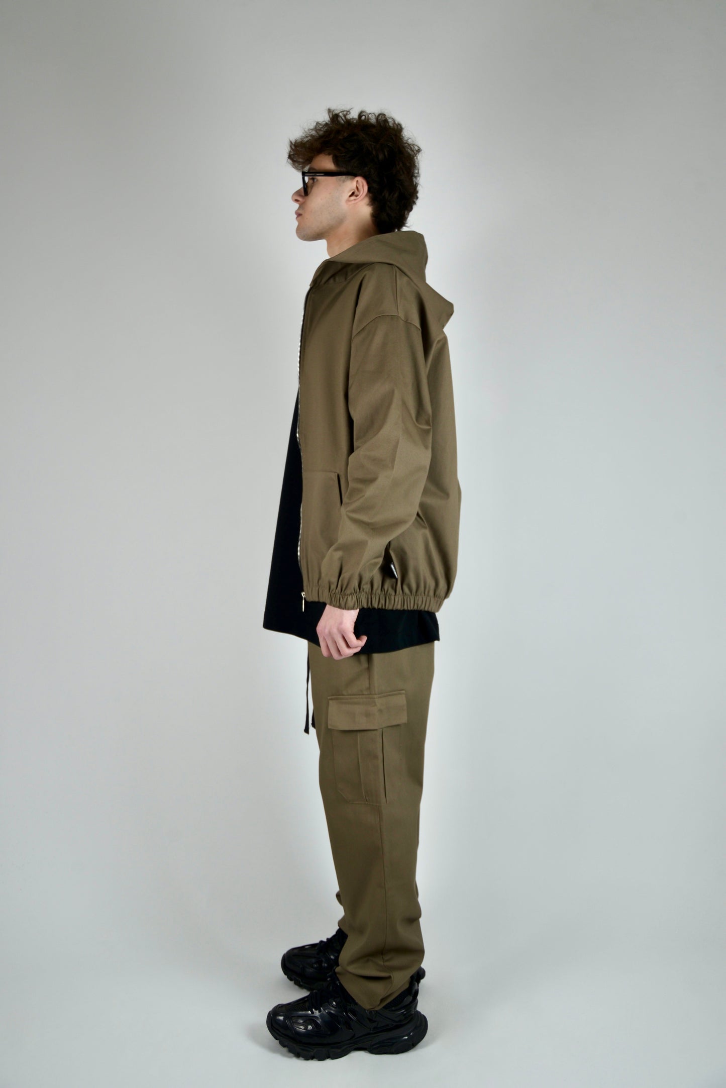 Coordinato In Bull Di Cotone Cargo Cammello