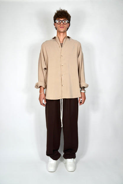 Camicia Oversize Beige