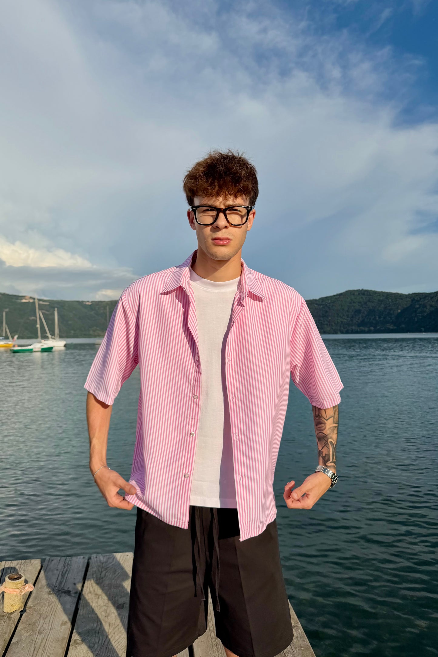 Camicia Millerighe Rosa