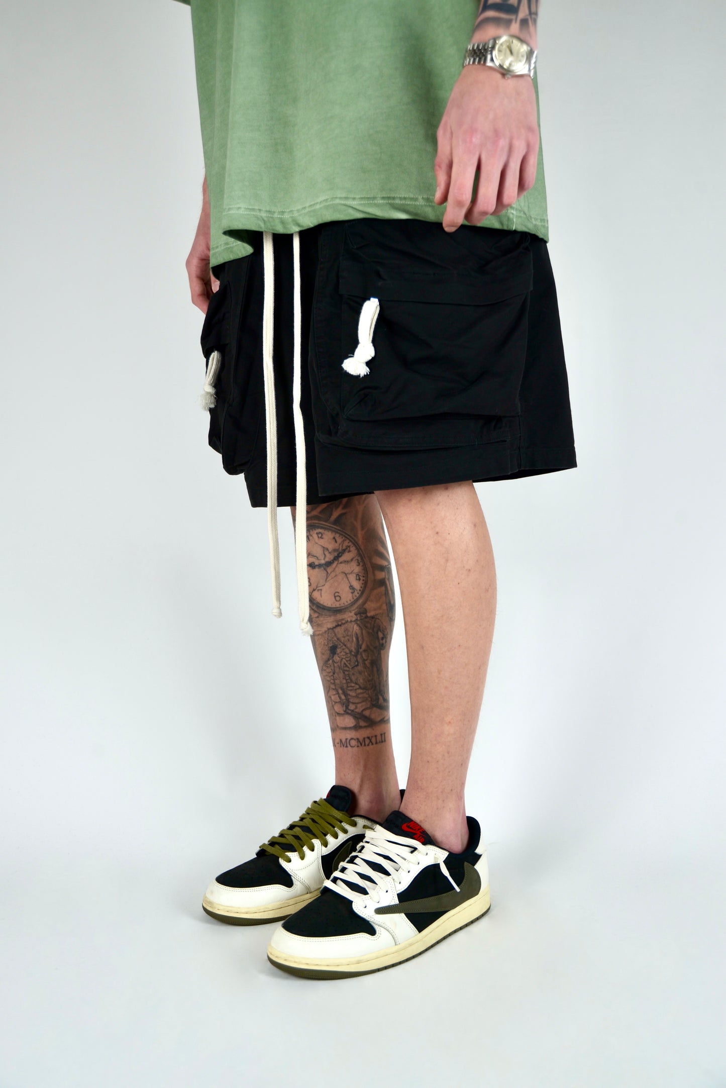 Pantaloncino Cargo Frontale Nero