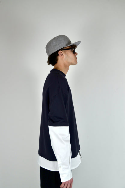 T-shirt Manica Camicia Piombo