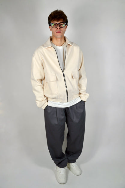 Pantalone Straight Leg Grigio