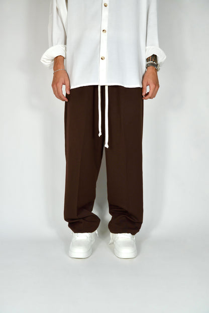 Pantalaccio Elegante Marrone Oversize Fit