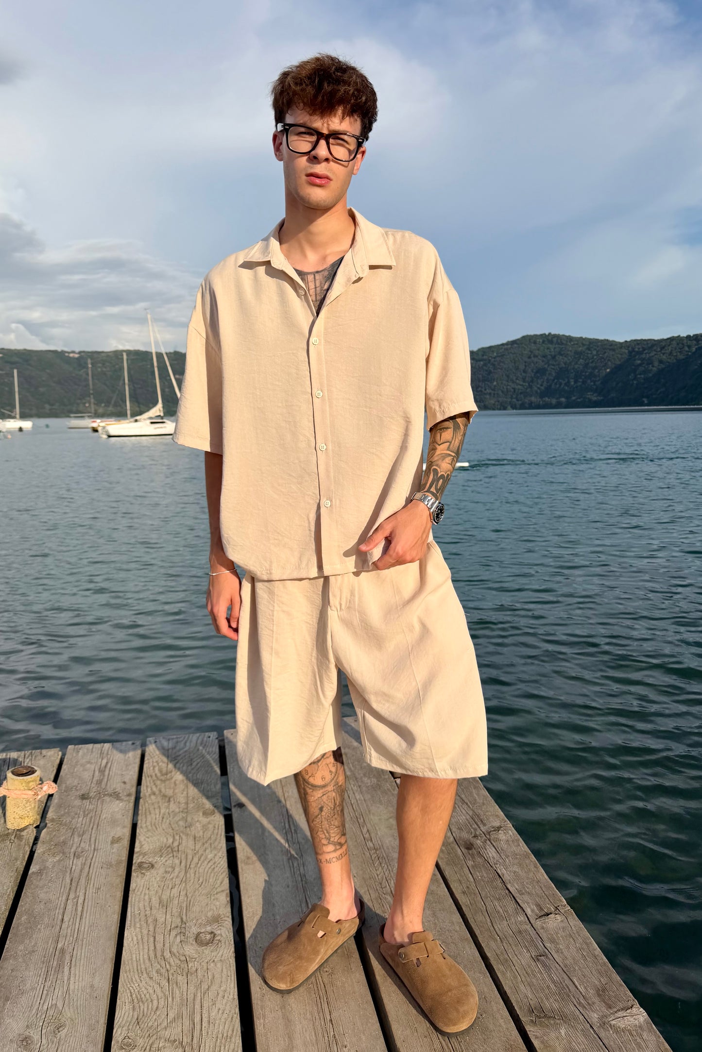 Coordinato Mykonos In Lino Beige