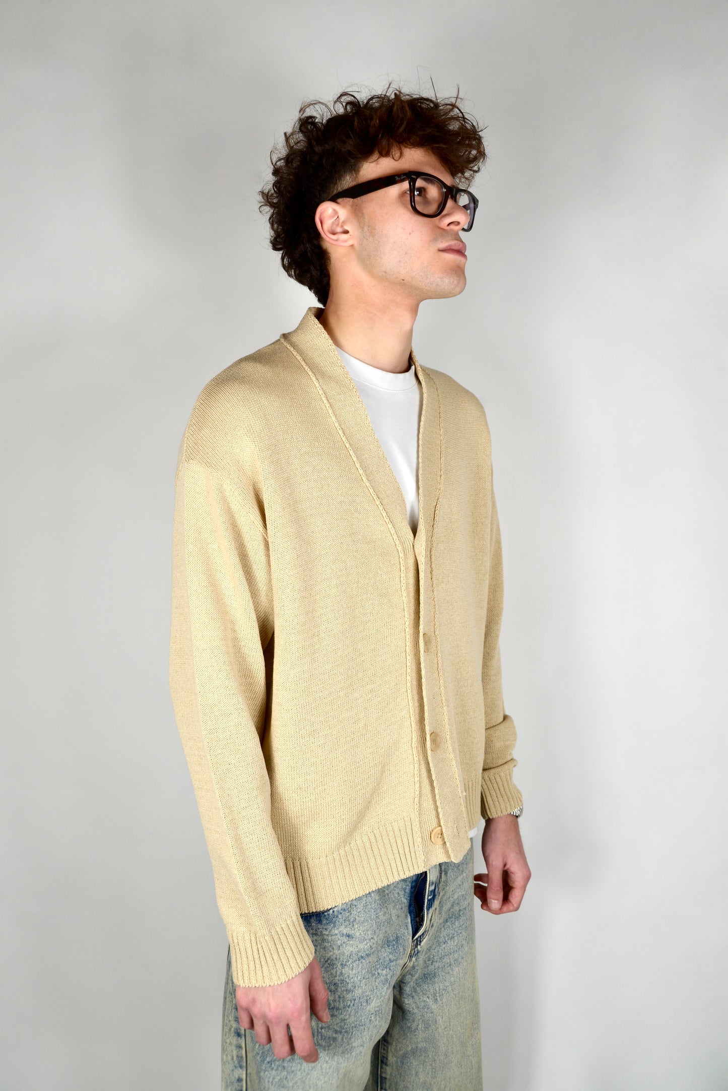 Cardigan Cropped Beige
