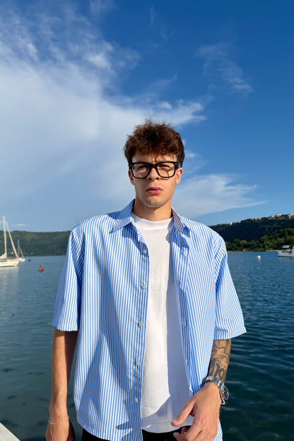 Camicia Millerighe Celeste