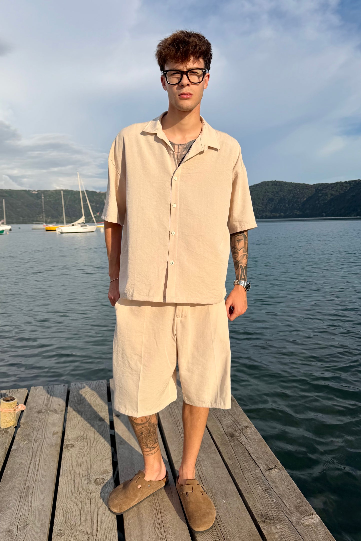 Coordinato Mykonos In Lino Beige