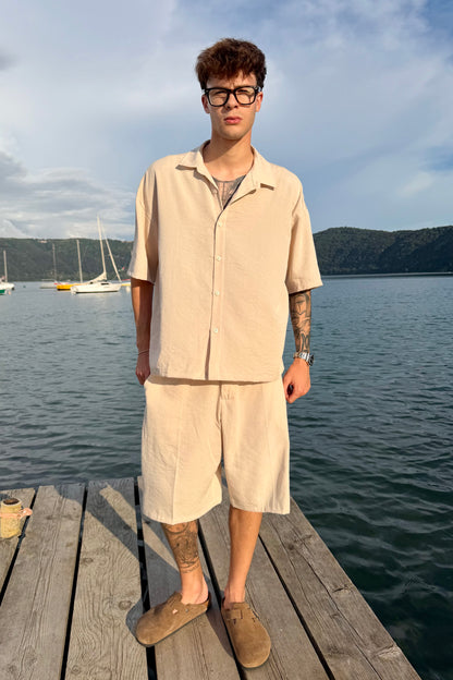 Coordinato Mykonos In Lino Beige