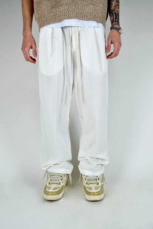Pantalaccio Elegante Oversize Fit Bianco