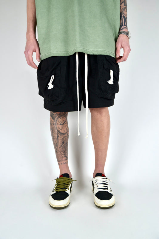 Pantaloncino Cargo Frontale Nero