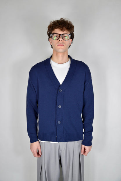 Cardigan Cropped Blu Navy