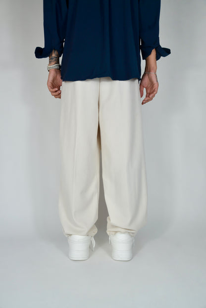 Pantalaccio Elegante Panna Oversize Fit