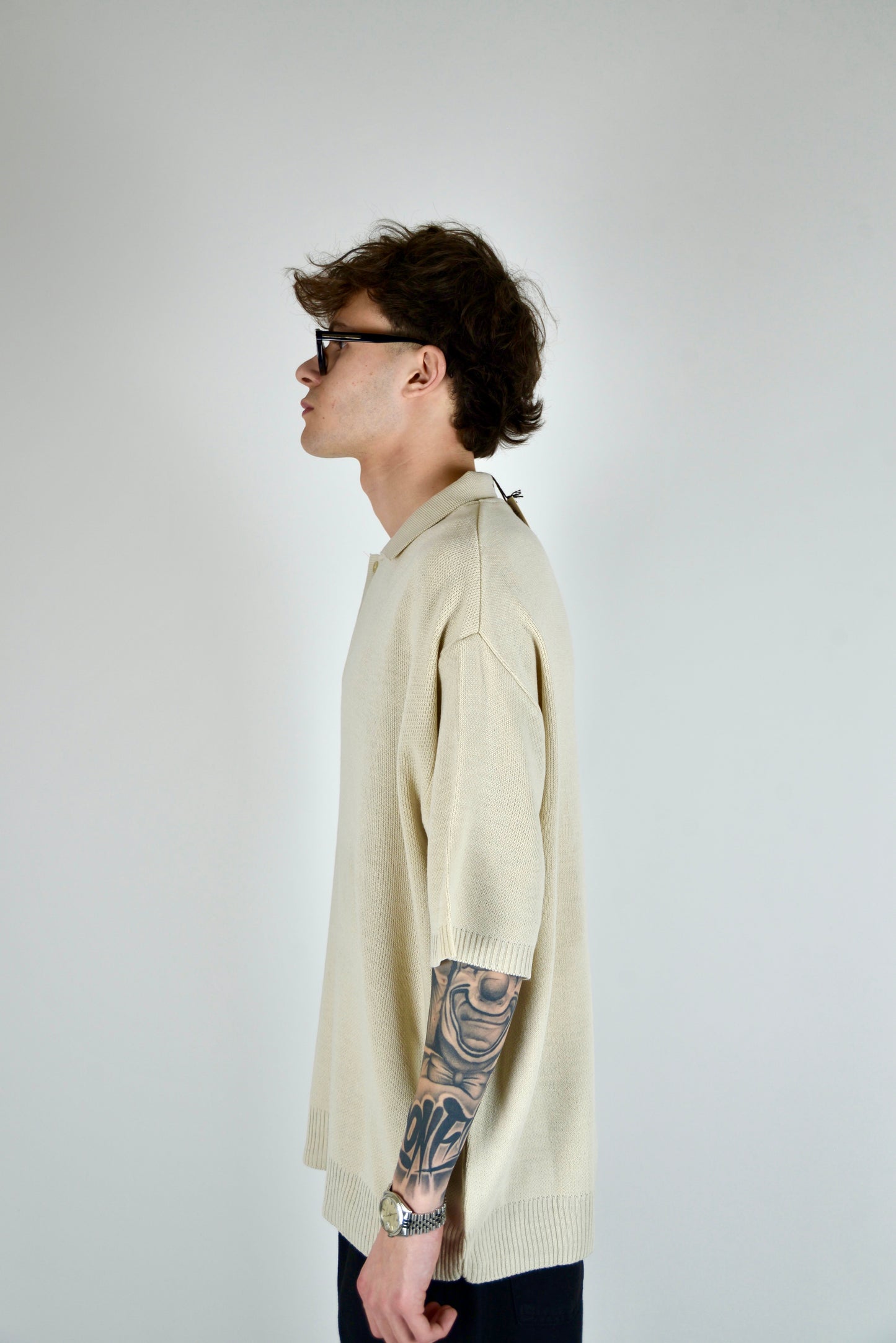 Polo In Filo Beige