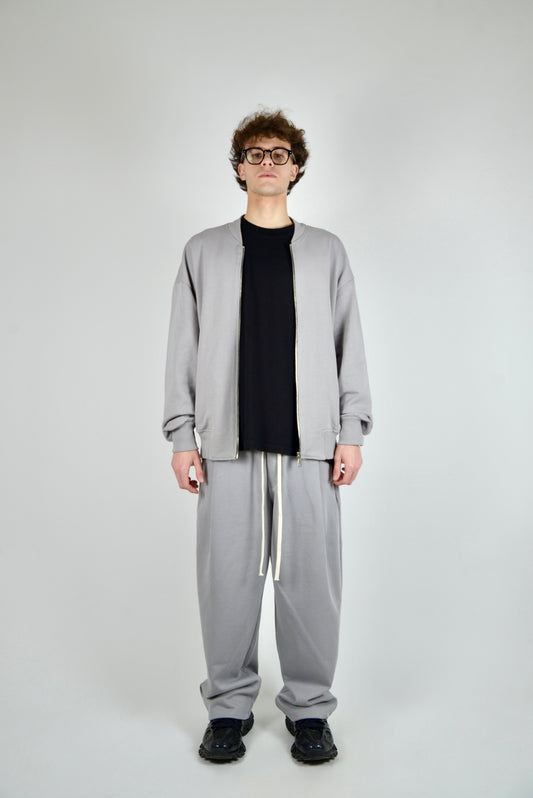 Coordinato Con Bomber In Cotone Grigio