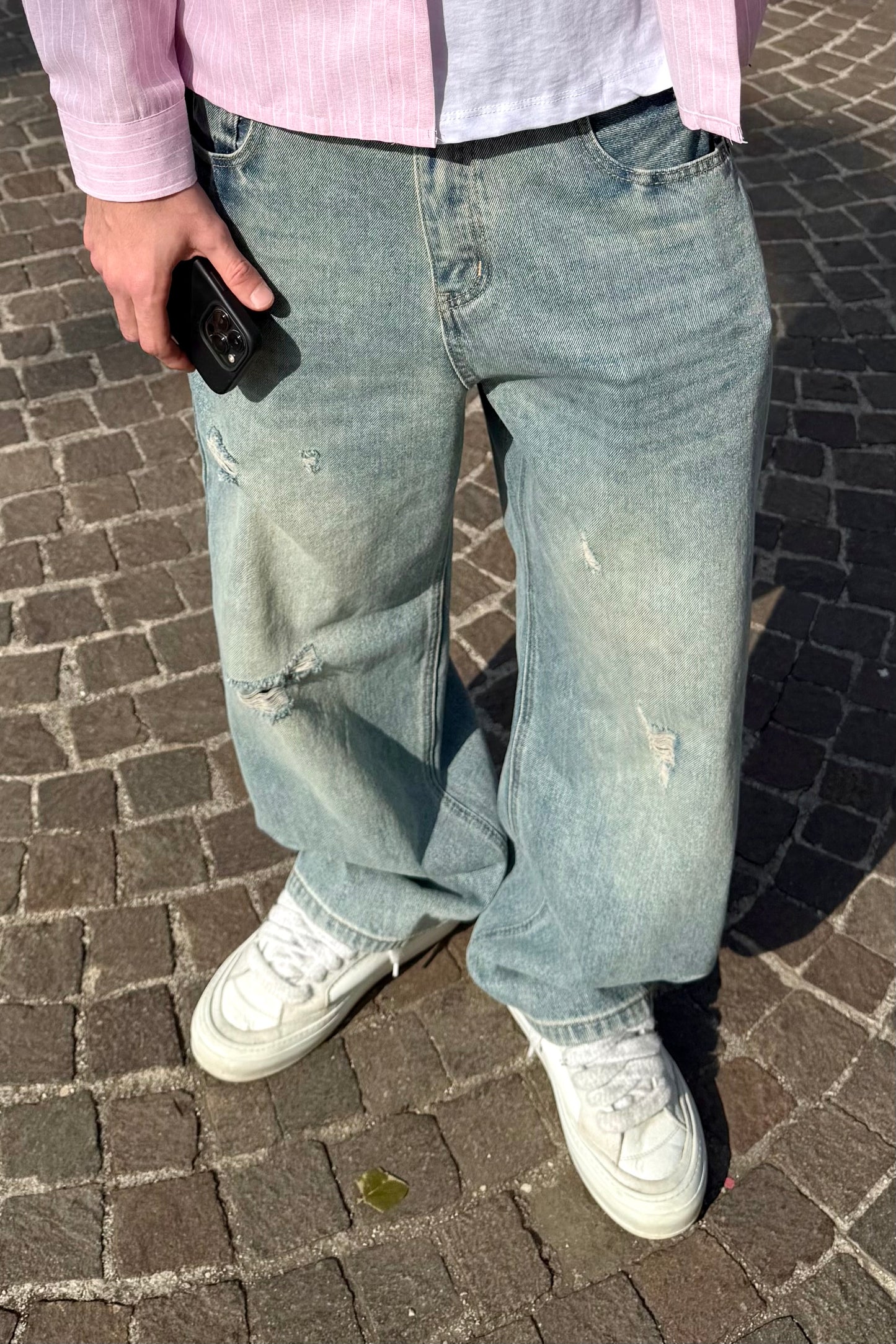 Jeans Super Baggy Celeste