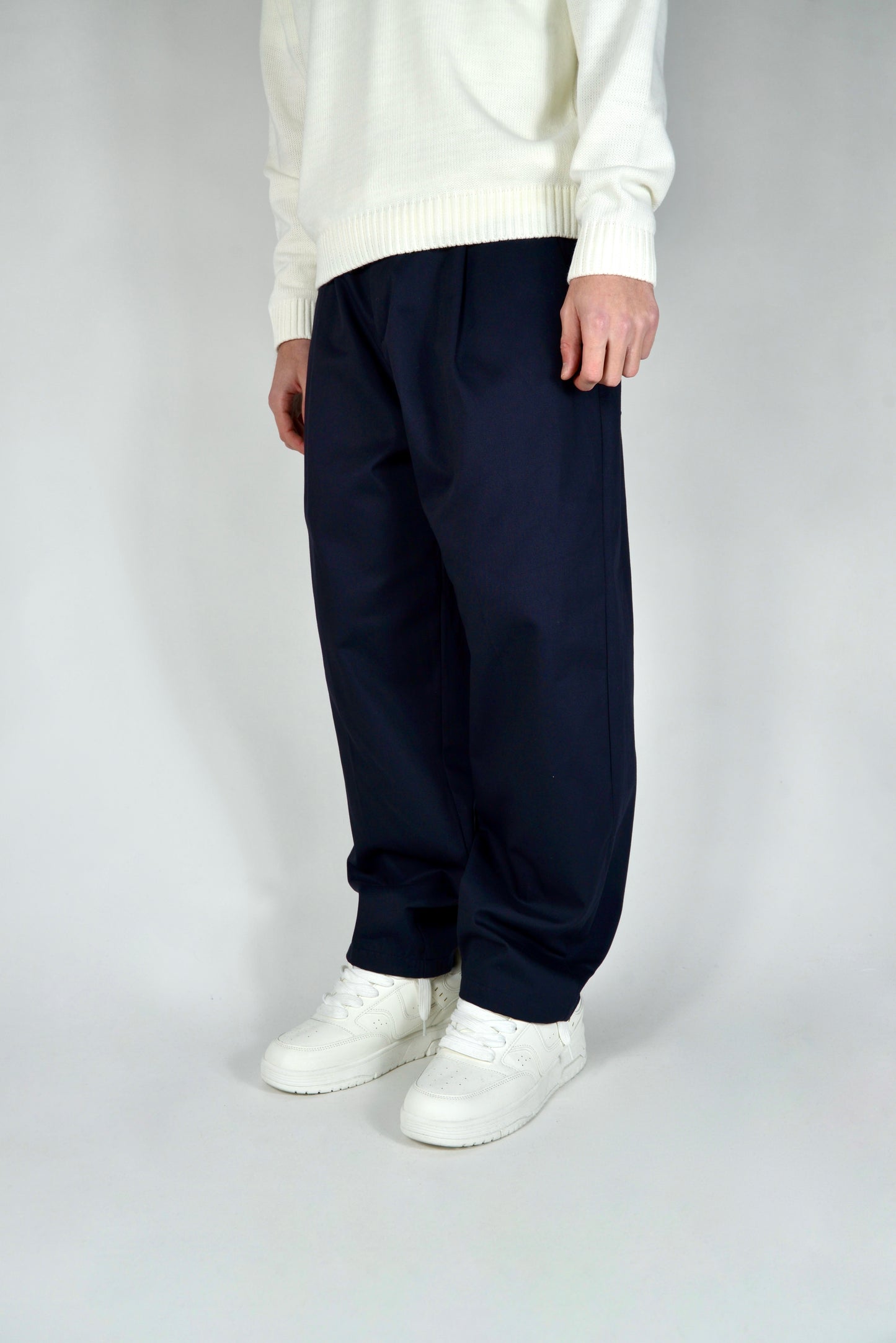 Pantalone Straight Leg Blu Notte
