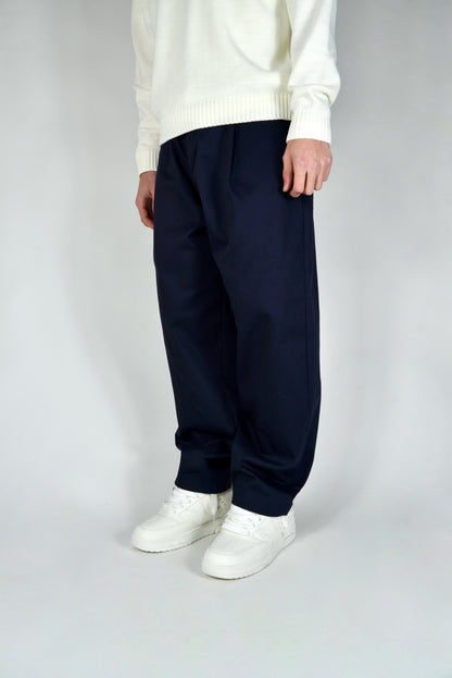 Pantalone Straight Leg Blu Notte