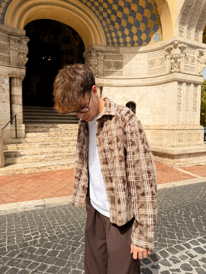 Camicia A Quadri Moka