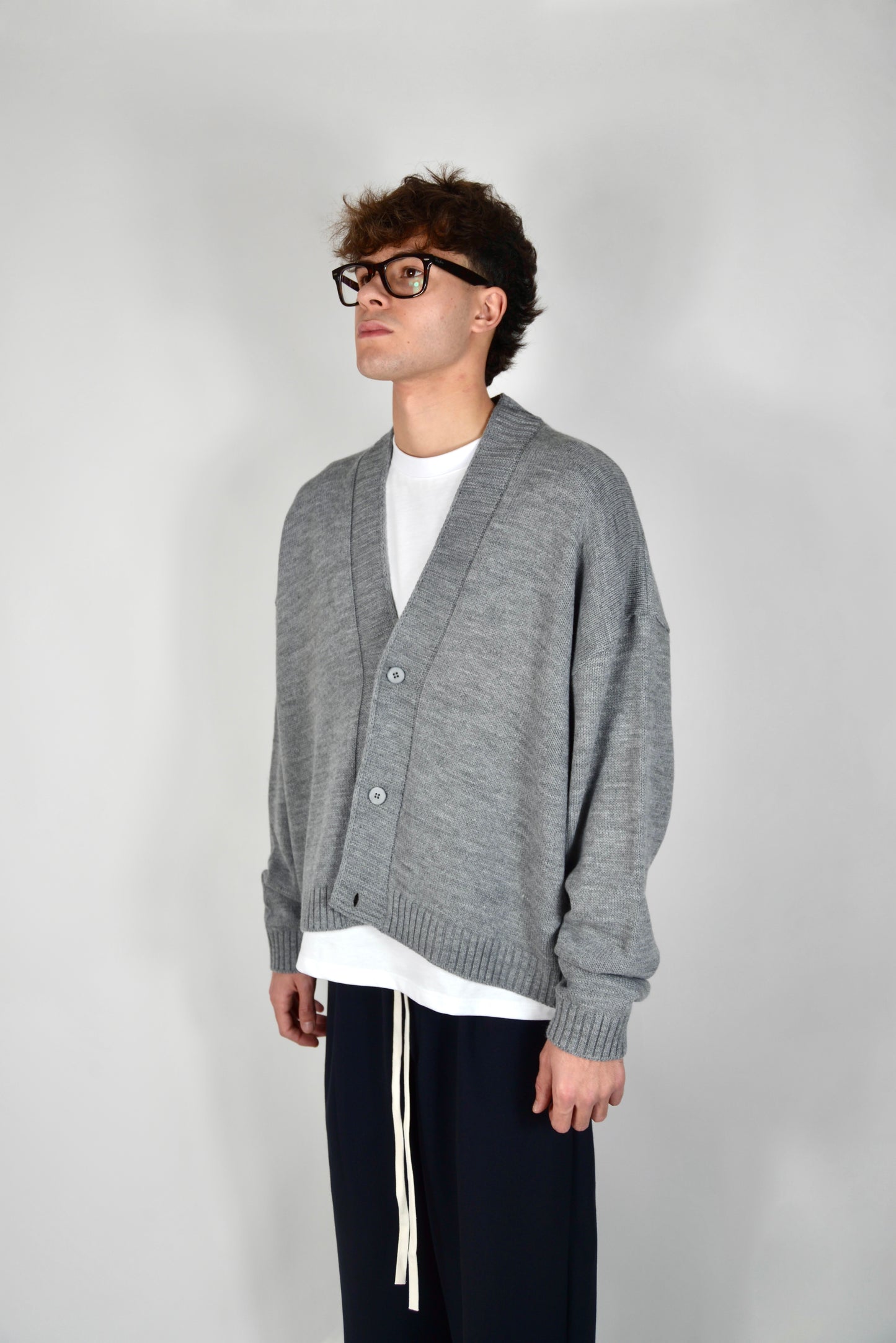Cardigan Cropped Kareem Grigio