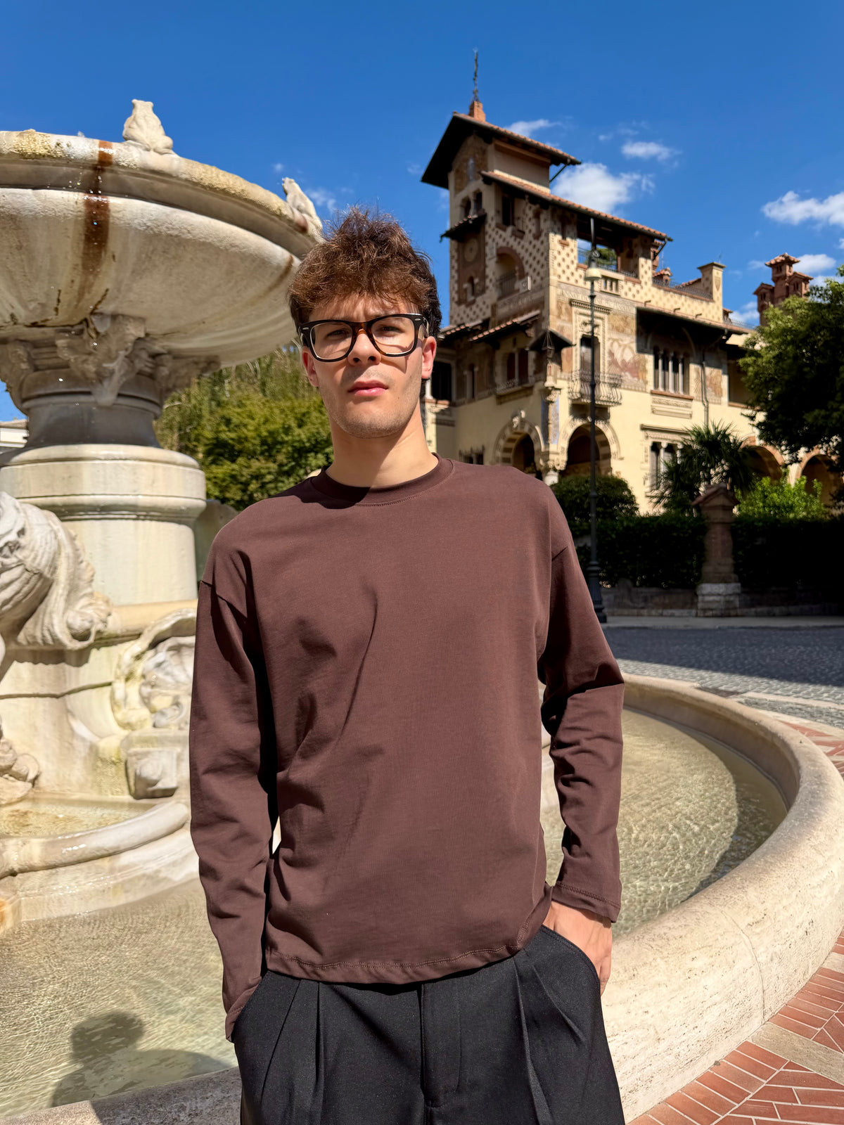 Longsleeve Marrone