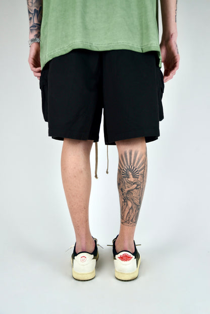 Pantaloncino Cargo Frontale Nero