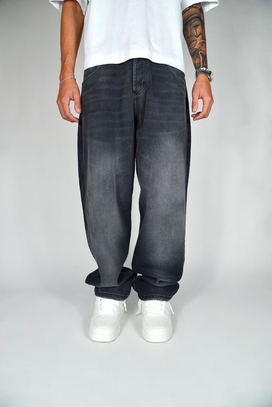 Jeans Baggy Fit Nero Slavato