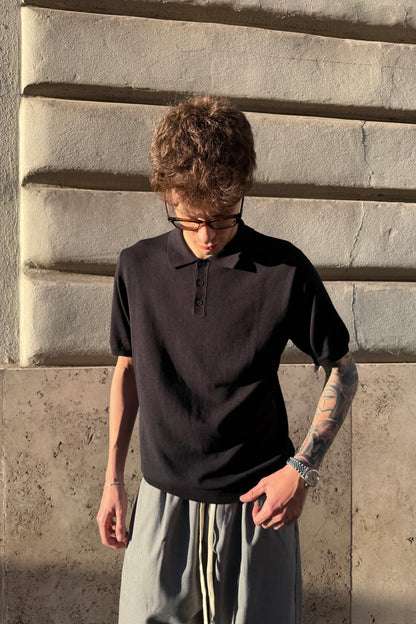 Polo In Filo Nera