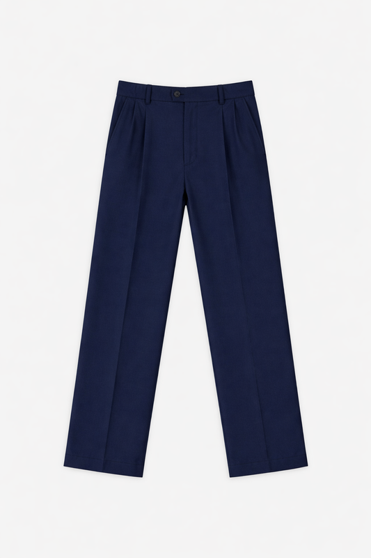 Pantalone Elegante Regular Fit Blu Notte