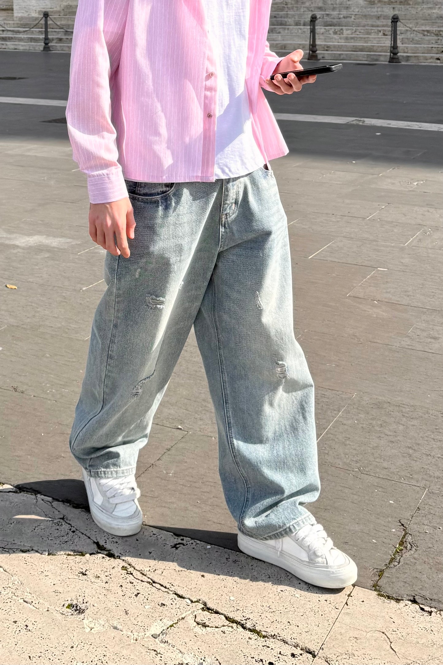 Jeans Super Baggy Celeste