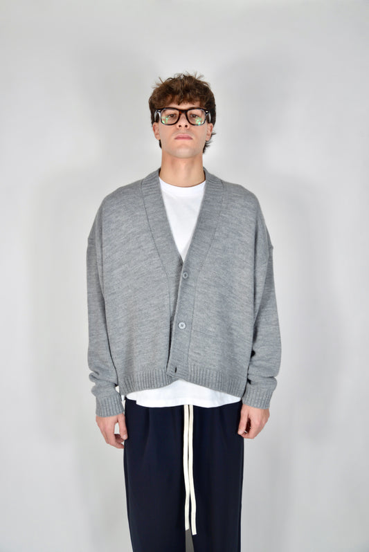 Cardigan Cropped Kareem Grigio