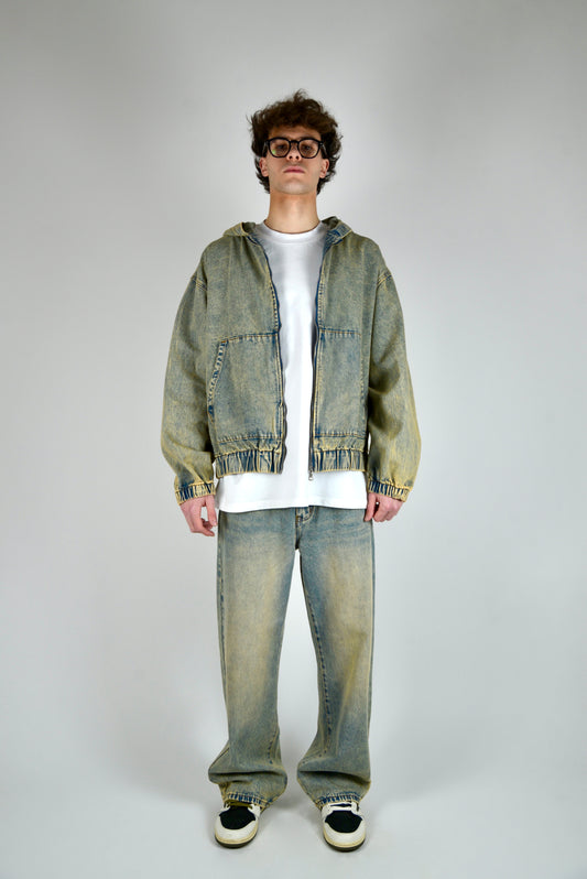Coordinato In Denim Sabbiato