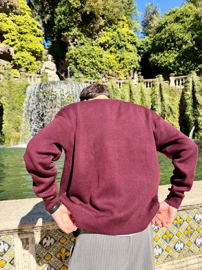 Cardigan Full Button Bordeaux