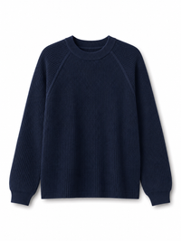 Waffle Longsleeve Blu Navy