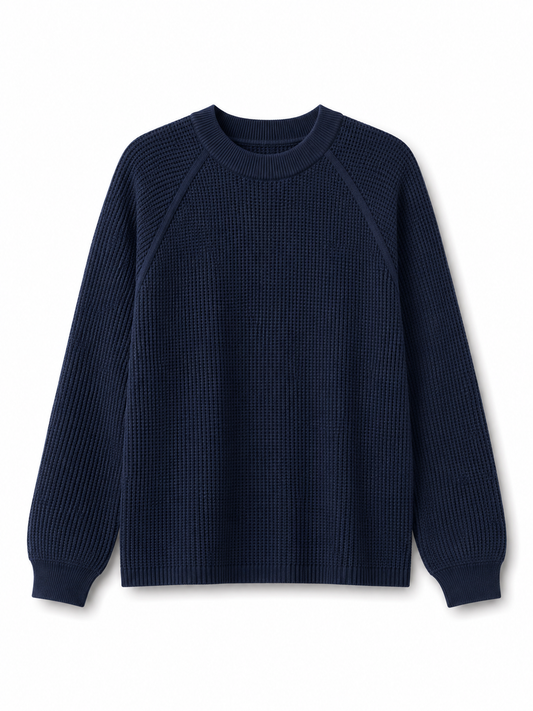 Waffle Longsleeve Blu Navy