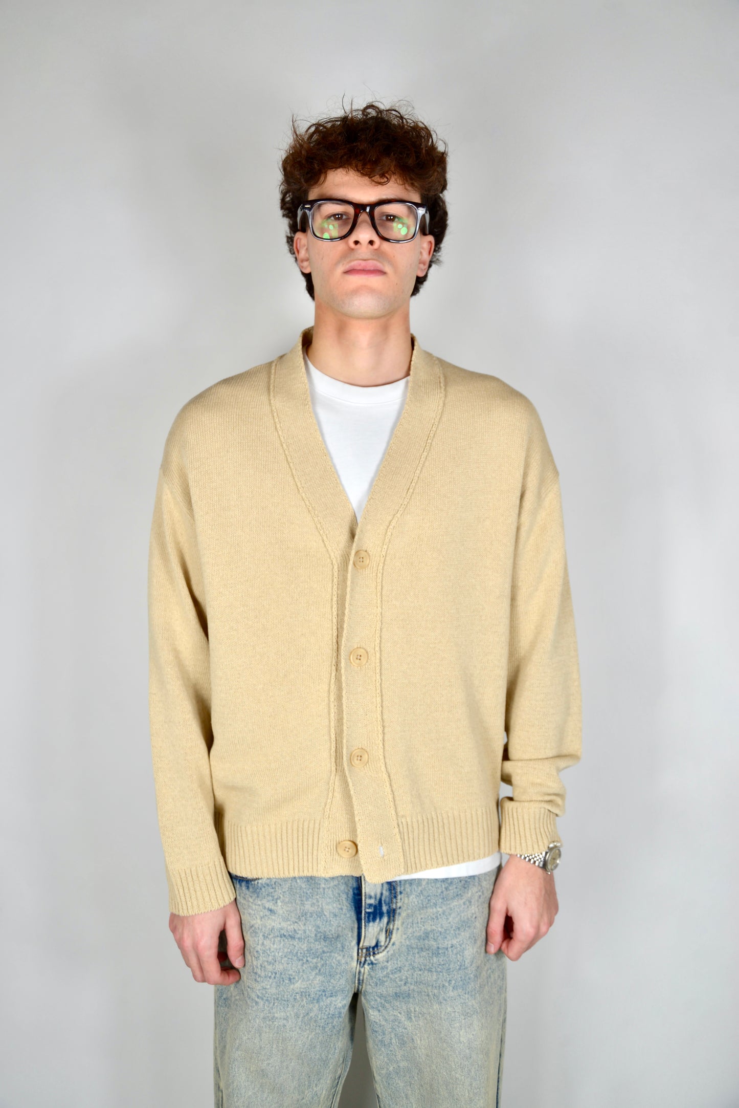 Cardigan Cropped Beige