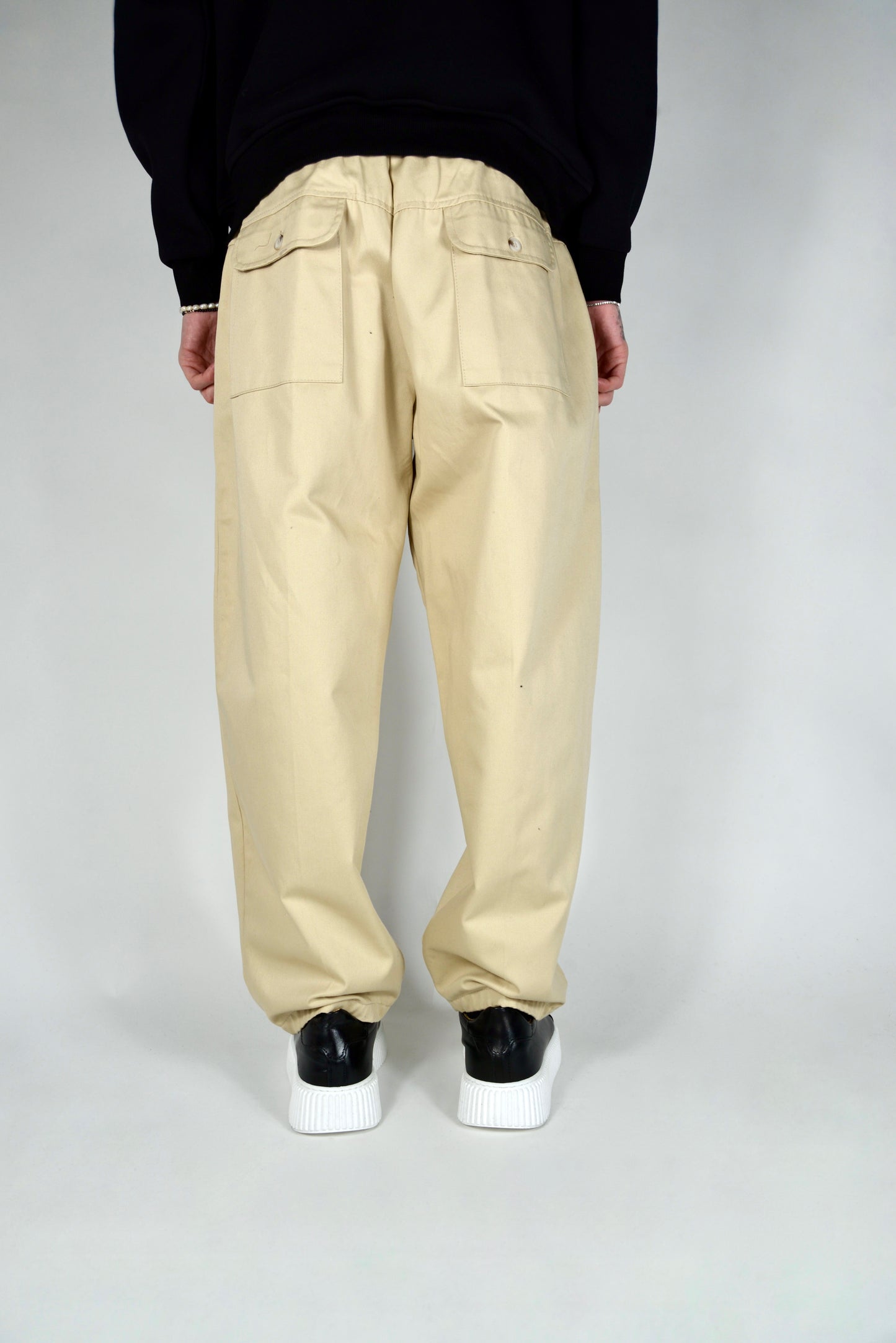 Pantalone Straight Leg Beige