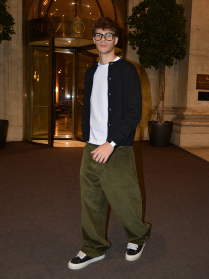 Pantalone In Velluto Verde