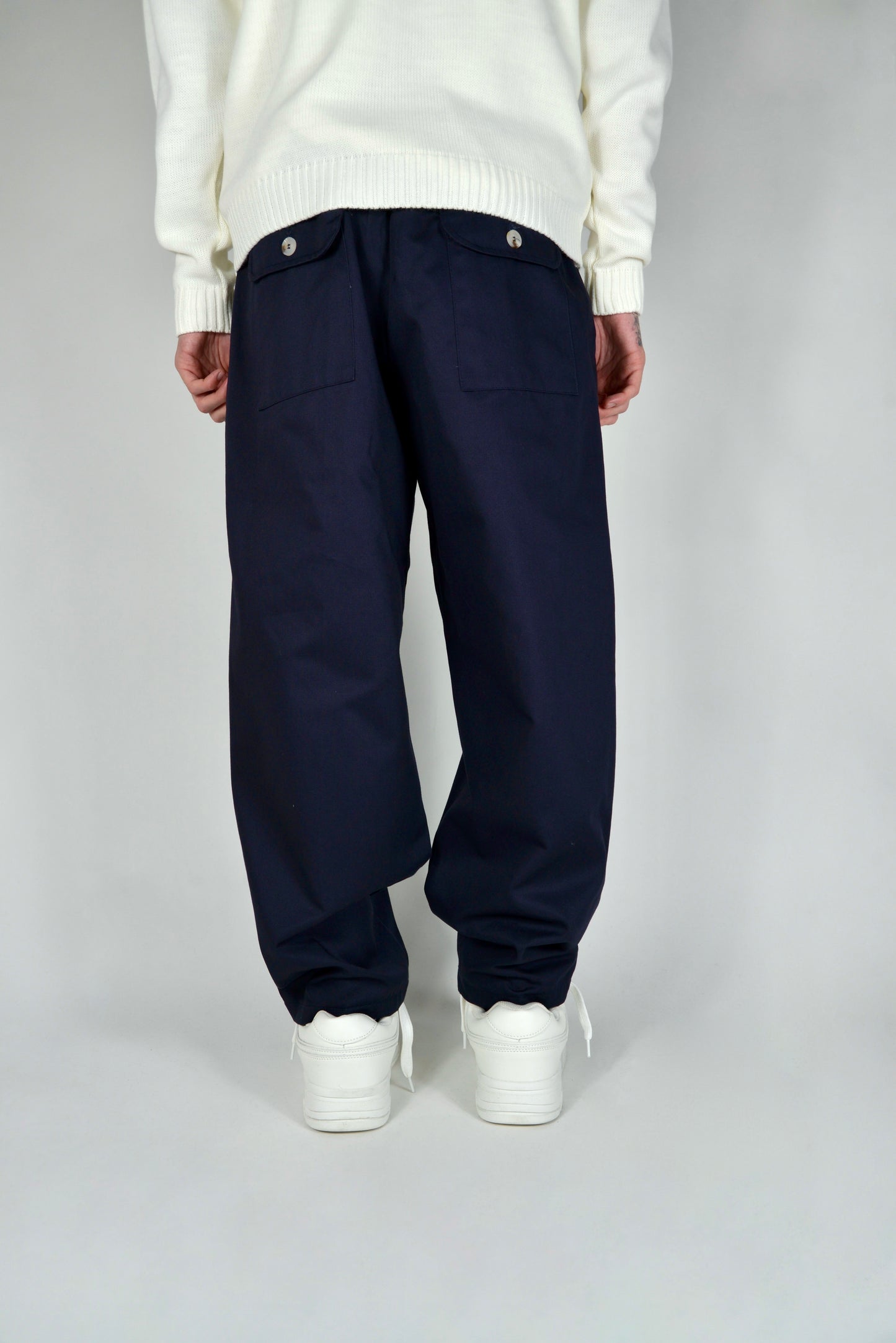 Pantalone Straight Leg Blu Notte