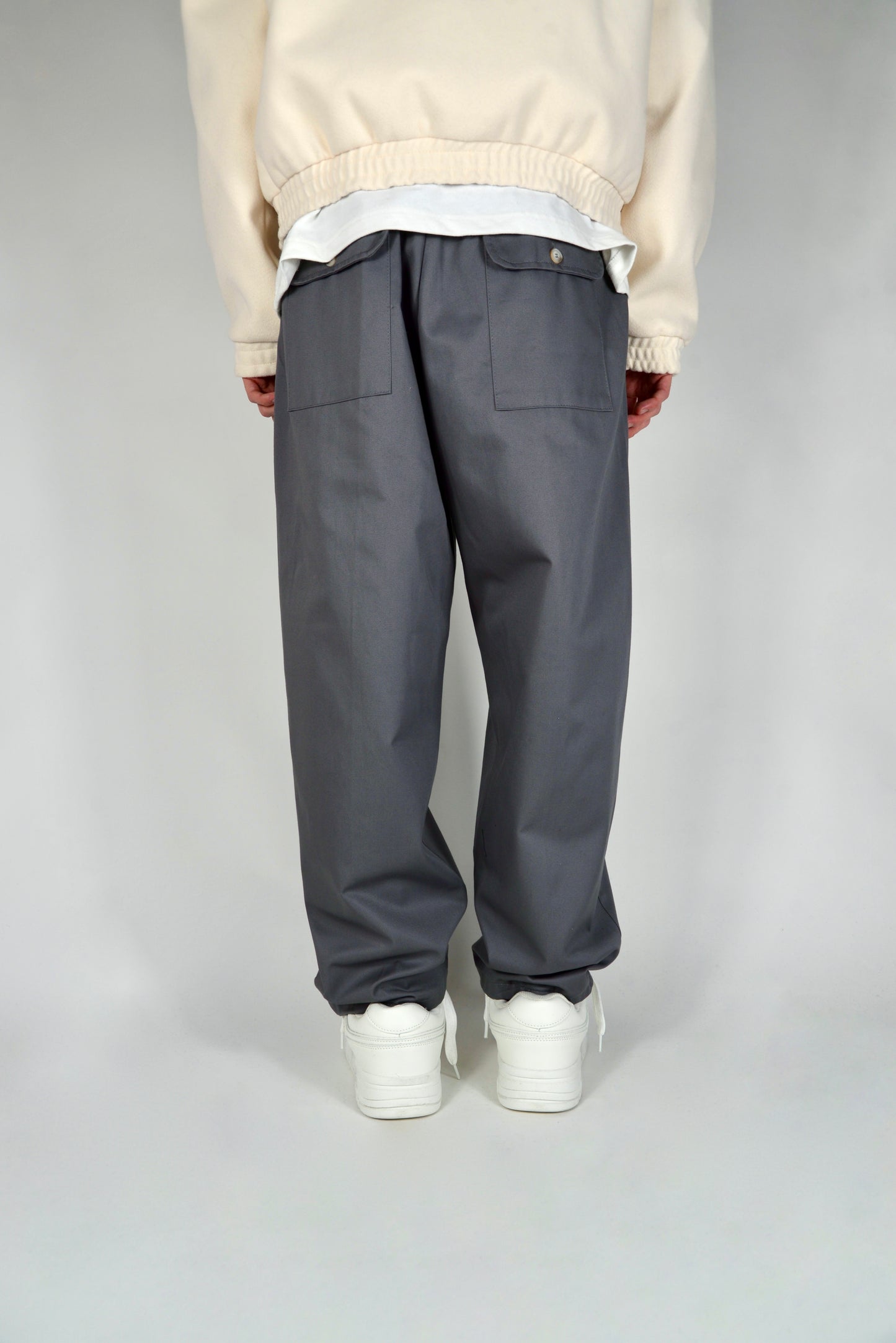 Pantalone Straight Leg Grigio