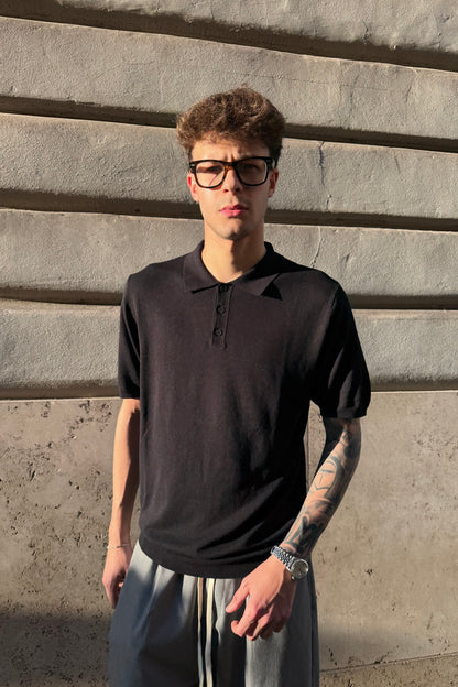 Polo In Filo Nera