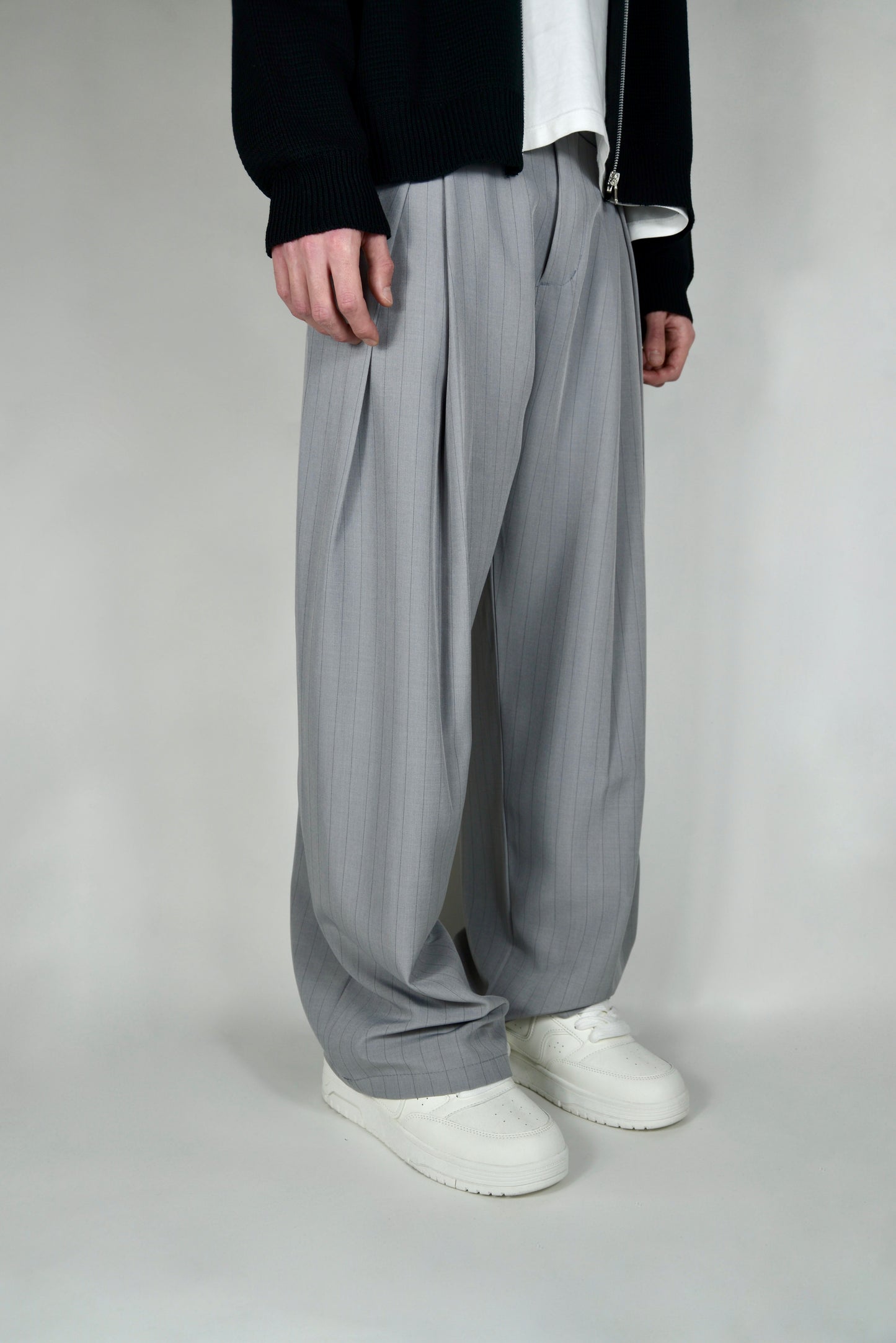 Pantalone Gessato Grigio