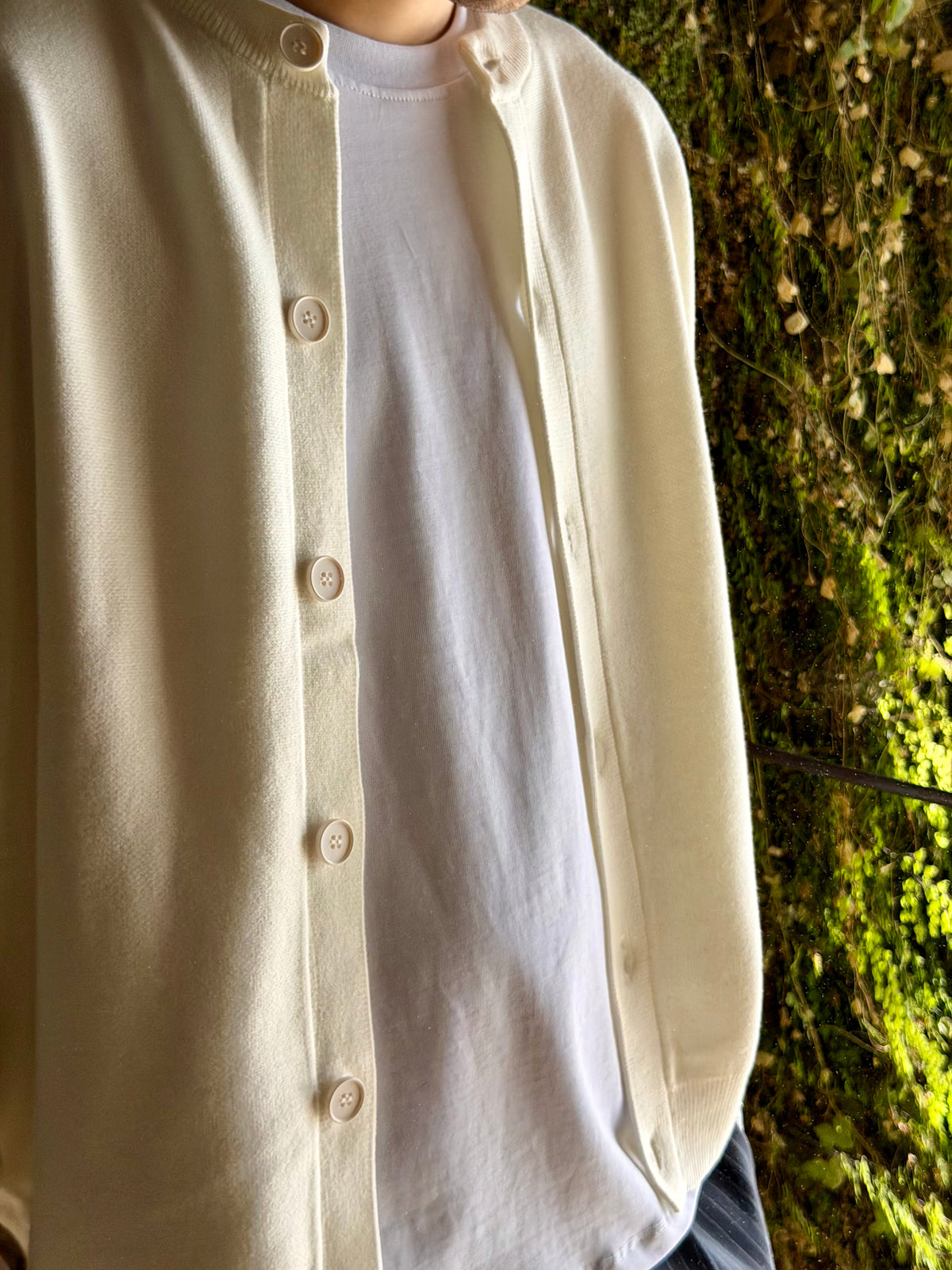 Cardigan Full Button Panna