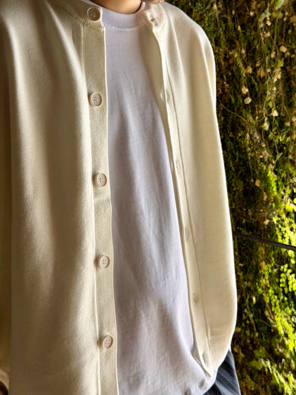 Cardigan Full Button Panna