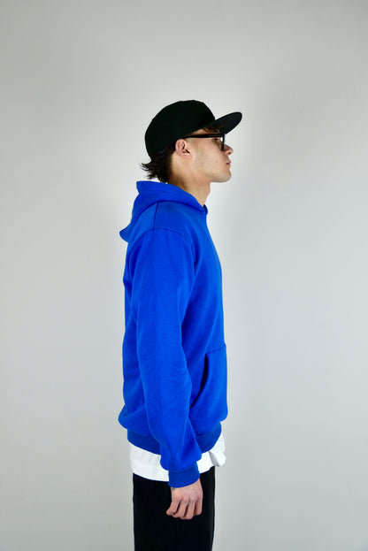 Felpa In Cotone Regular Fit Blu Elettrica